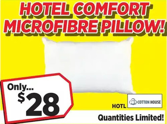 Surplus Furniture Hotel comfort queen microfiber gel pillows offer