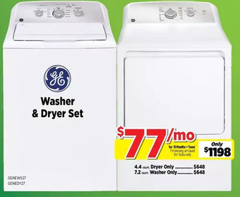 Surplus Furniture General electric washer dryer set offer