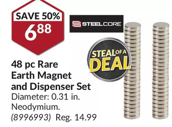 Princess Auto 48 pc rare earth magnet and dispenser set offer