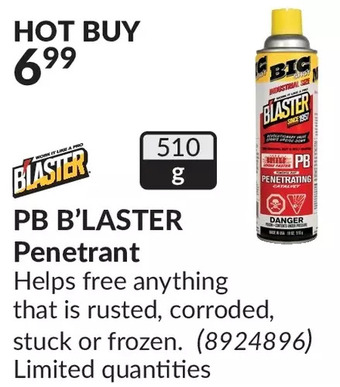 Princess Auto Pb b'laster penetrant offer