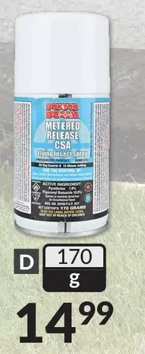 Princess Auto Doktor doom metered-release flying insect spray offer