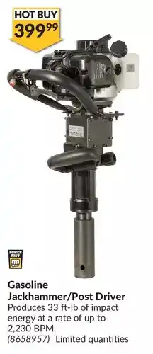 Princess Auto Power fist gasoline jackhammer/post driver offer