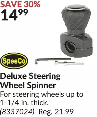 Princess Auto Speeco deluxe steering wheel spinner offer