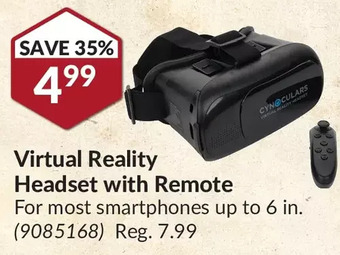 Princess Auto Virtual reality headset with remote offer