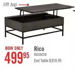 The Brick Rico coffee table with lift top | end table offer