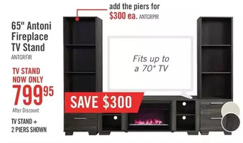 The Brick Antoni 62” tv stand with crystal ember firebox | pier offer