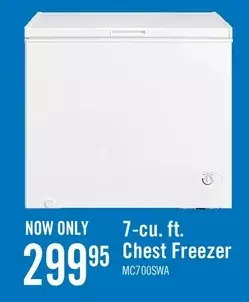 The Brick Midea 7 cu. ft. chest freezer offer