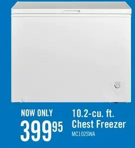 The Brick Midea 10.2 cu. ft. chest freezer offer