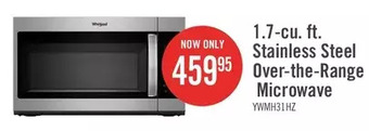 The Brick Whirlpool 1.7 cu. ft. microwave hood combination with electronic touch controls offer