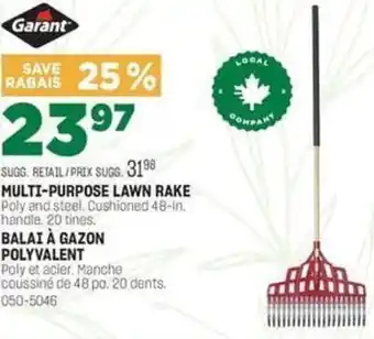BMR Multi-Purpose Lawn Rake/Balai Á Gazon Polyvalent offer