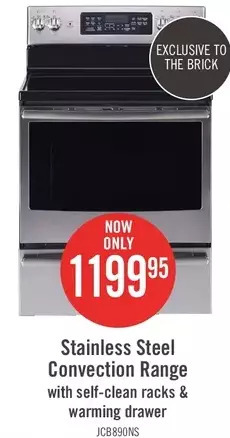 The Brick Ge 5.0 cu. ft. freestanding electric range offer