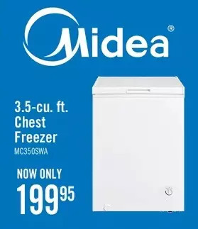 The Brick Midea 3.5 cu. ft. chest freezer offer