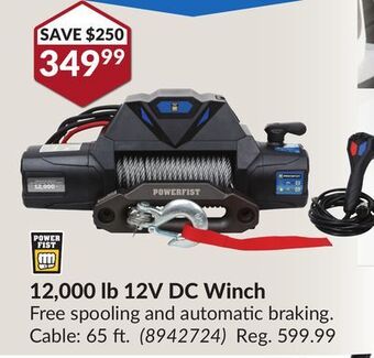 Princess Auto 12, 000 lb 12v dc winch offer