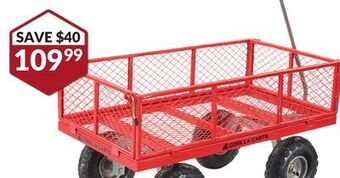 Princess Auto 800 lb steel utility cart offer