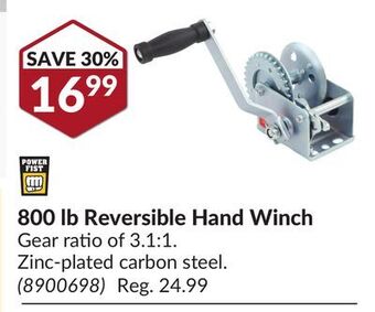Princess Auto Reversible hand winch offer