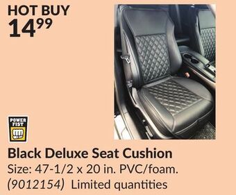 Princess Auto Black deluxe seat cushion offer