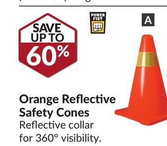 Princess Auto Orange reflective safety cones offer