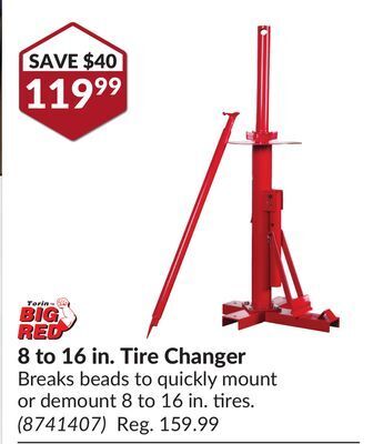 Princess Auto 8 to 16 in. tire changer offer
