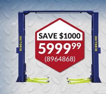 Princess Auto 2-post vehicle lift offer