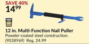 Princess Auto 12 in. multi-function nail puller offer
