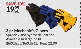 Princess Auto 3 pr mechanic's gloves offer
