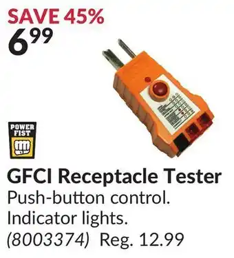 Princess Auto Gfci receptacle tester offer
