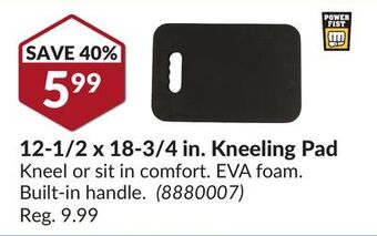 Princess Auto 12-1/2 x 18-3/4 in. kneeling pad offer