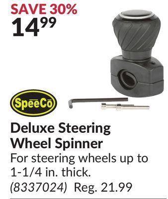 Princess Auto Deluxe steering wheel spinner offer