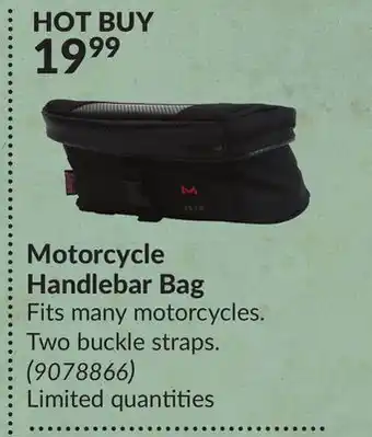 Princess Auto Motorcycle handlebar bag offer