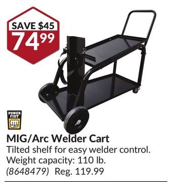 Princess Auto Mig/arc welder cart offer