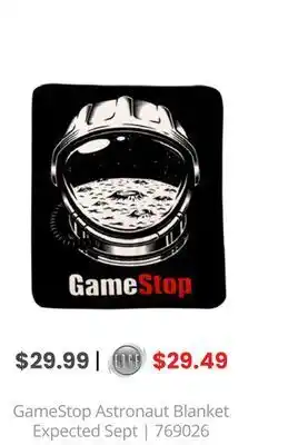 GameStop Gamestop exclusive astronaut plush blanket offer