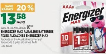 BMR Energizer Max Alkaline Batteries Piles Alcalines Energizer Max offer