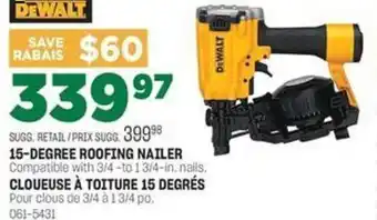 BMR 15-Degree Roofing Nailer/Cloueuse Á Toiture 15 Degrés offer