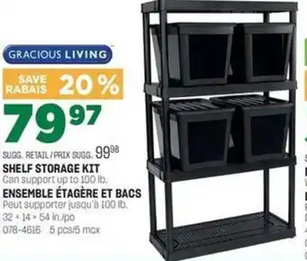 BMR Shelf Storage Kit/Ensemble Étagére Et Bacs offer