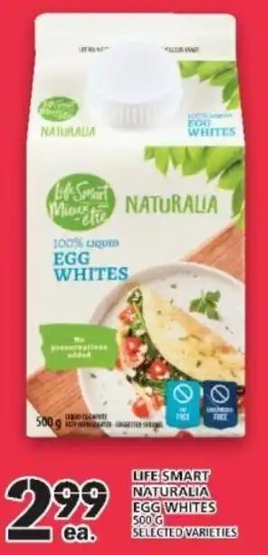 Food Basics Life Smart Naturalia Egg Whites 500g offer