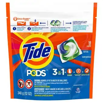 Staples Tide pods laundry detergent liquid pacs - original - 16 pacs offer
