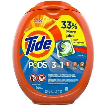 Staples Tide pods laundry detergent liquid pacs - original - 96 pacs offer