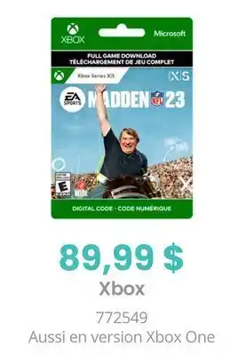 GameStop Madden nfl 23 - numérique xbox one offer