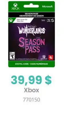 GameStop Tiny tina's wonderlands - season pass xbox offer
