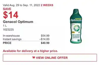 Costco Genacol optimum offer
