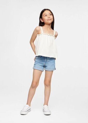 Cotton top with ruffles