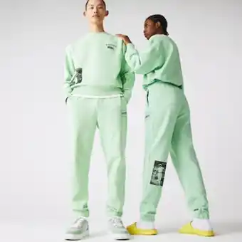 Lacoste Unisex lacoste l!ve heritage print cotton fleece joggers offer