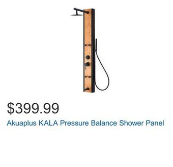 Costco Akuaplus kala pressure balance shower panel offer