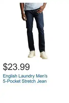 Costco English laundry men's 5-pocket stretch jean offer