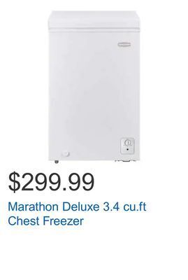 Costco Marathon deluxe 3.4 cu.ft chest freezer offer