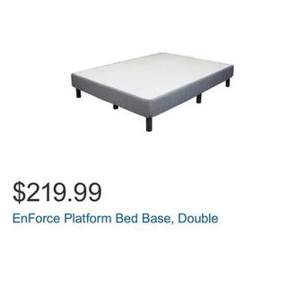 Costco Enforce platform bed base, double offer