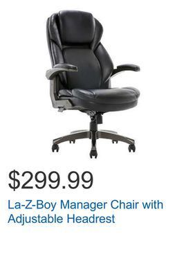Costco La-z-boy manager chair with adjustable headrest offer
