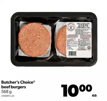 Real Canadian Superstore Butcher's choice beef burgers offer