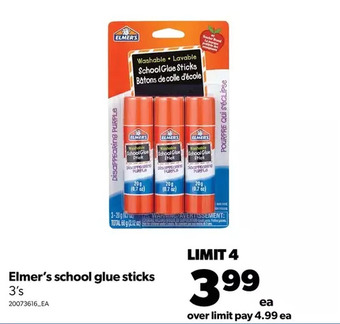 Real Canadian Superstore Elmer's school glue sticks offer