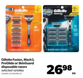 Real Canadian Superstore Gillette fusion, mach3, proglide or skinguard disposable razors offer